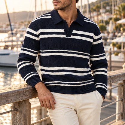 Windsor Striped Knit Polo