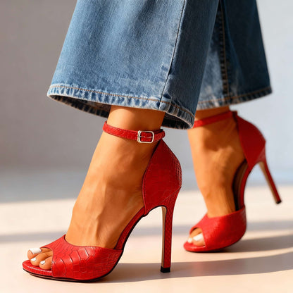 Bella Embossed Heels
