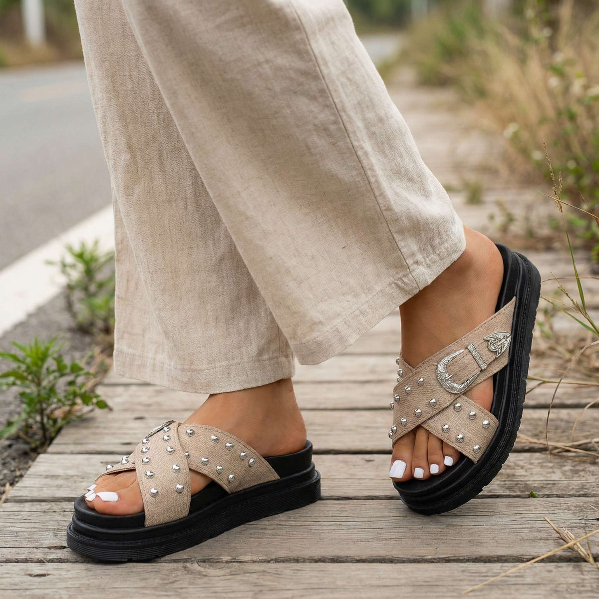 Monroe Comfort Platform Sandals