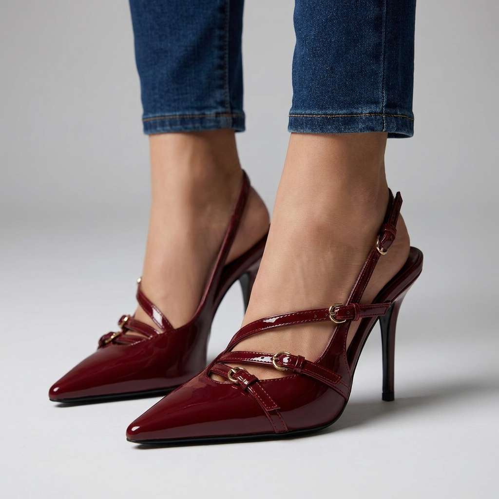 Sapphira Strappy Slingback Heels