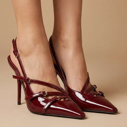 Sapphira Strappy Slingback Heels