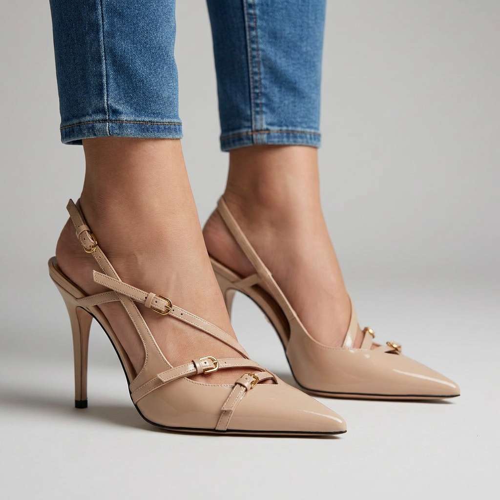 Sapphira Strappy Slingback Heels