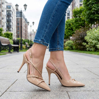 Sapphira Strappy Slingback Heels