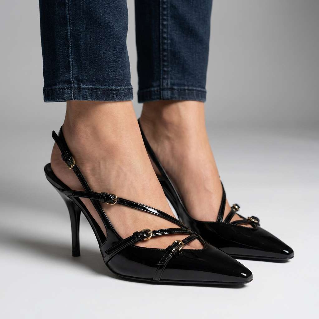 Sapphira Strappy Slingback Heels