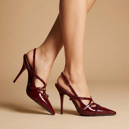 Sapphira Strappy Slingback Heels