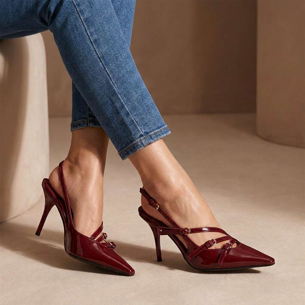 Sapphira Strappy Slingback Heels