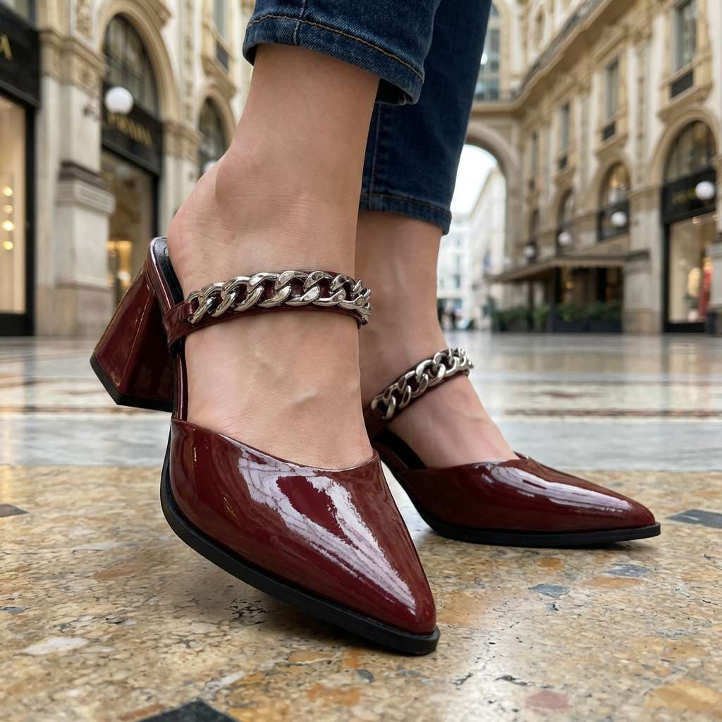 The Scarlett Chain Pumps