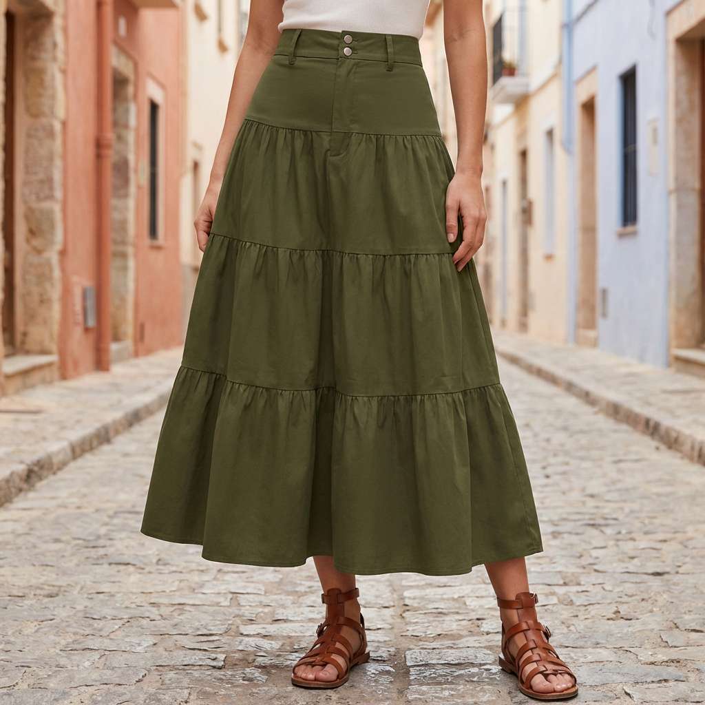 Selene Luxe Midi Skirt
