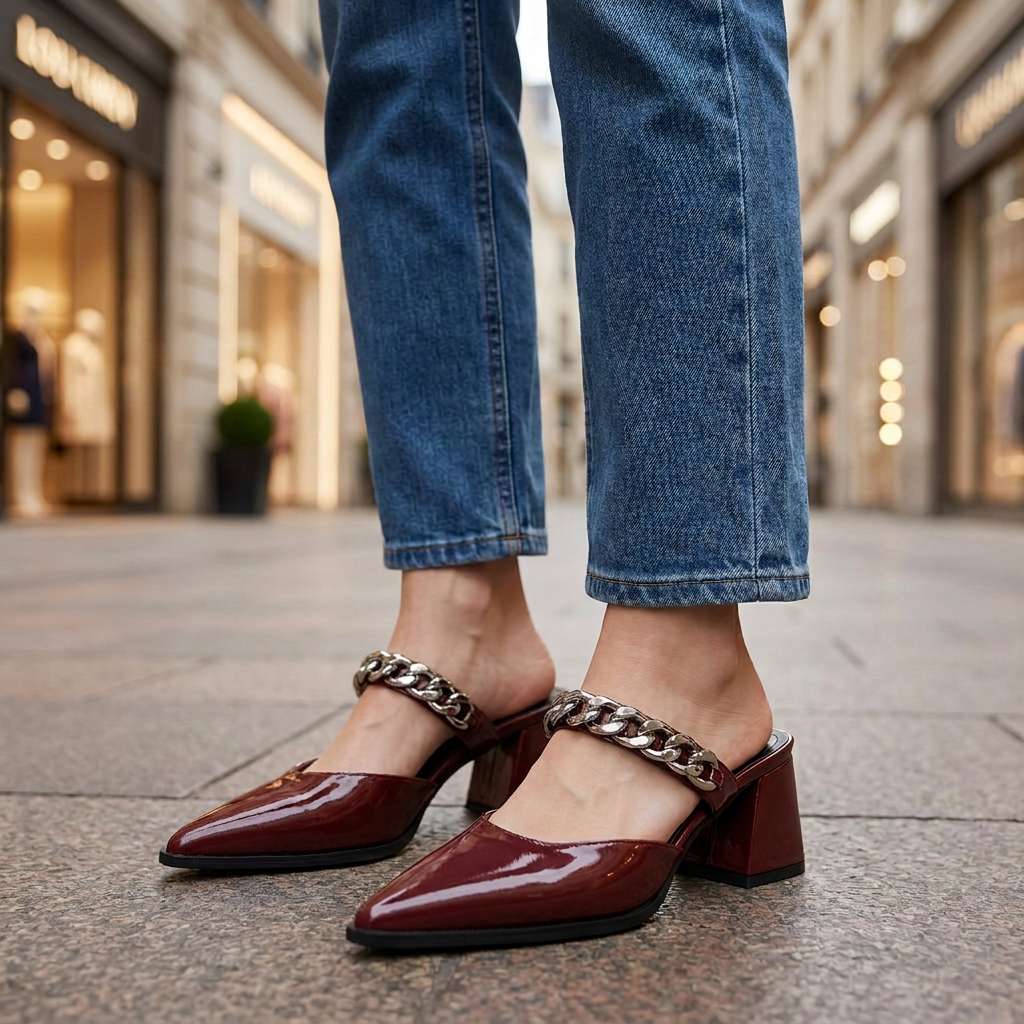 The Scarlett Chain Pumps