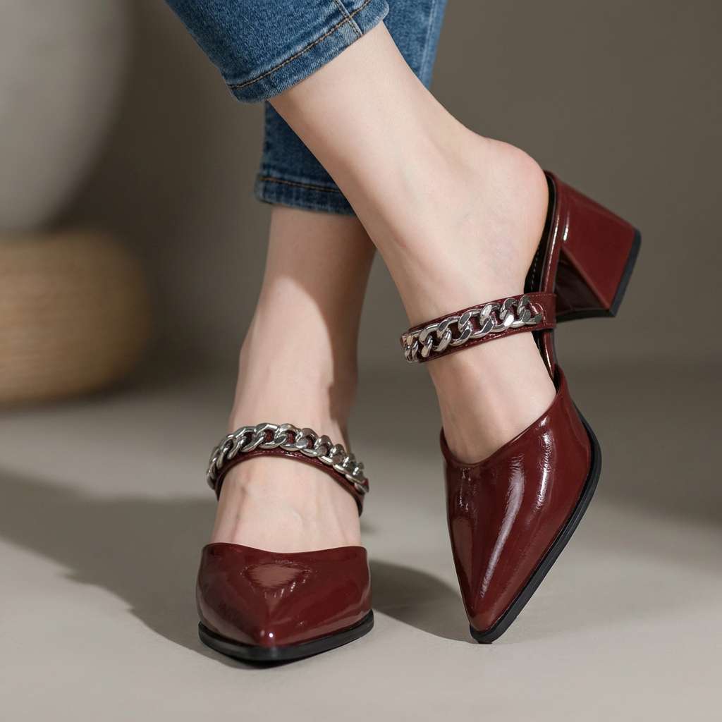 The Scarlett Chain Pumps