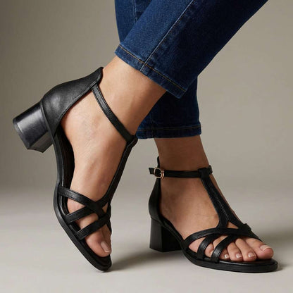 Evelyn Comfort T-Strap Sandals