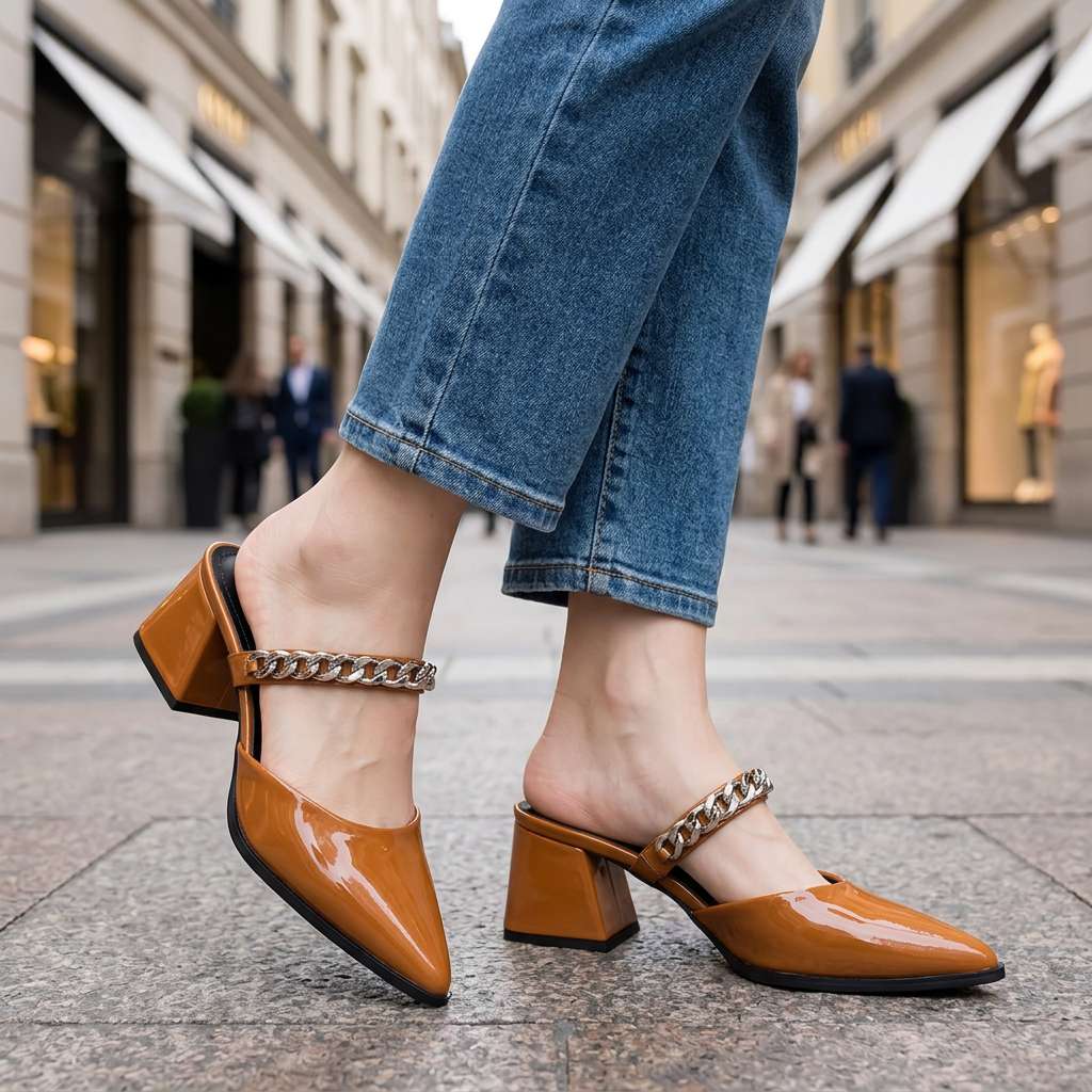 The Scarlett Chain Pumps