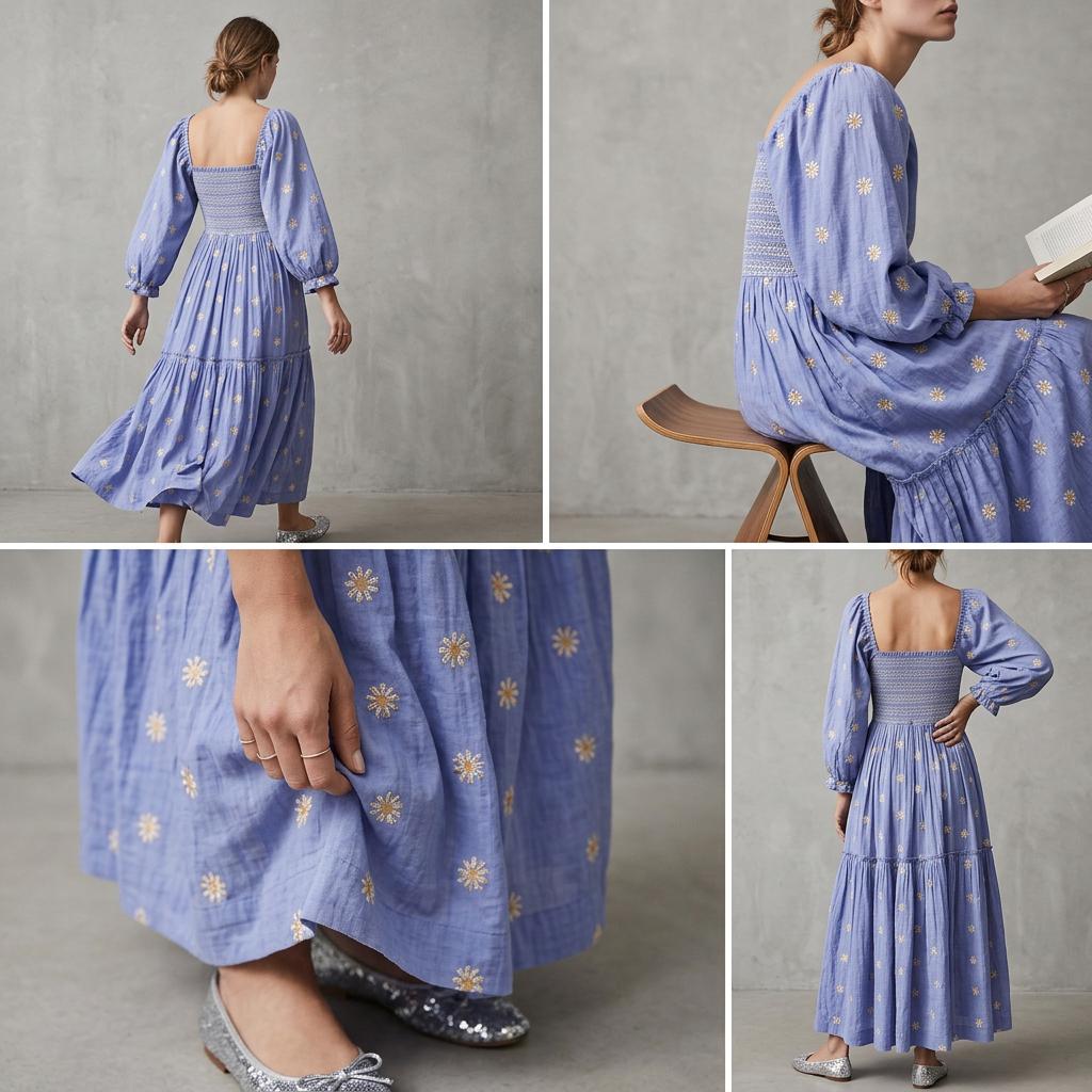 Sienna Puff Sleeve Midi