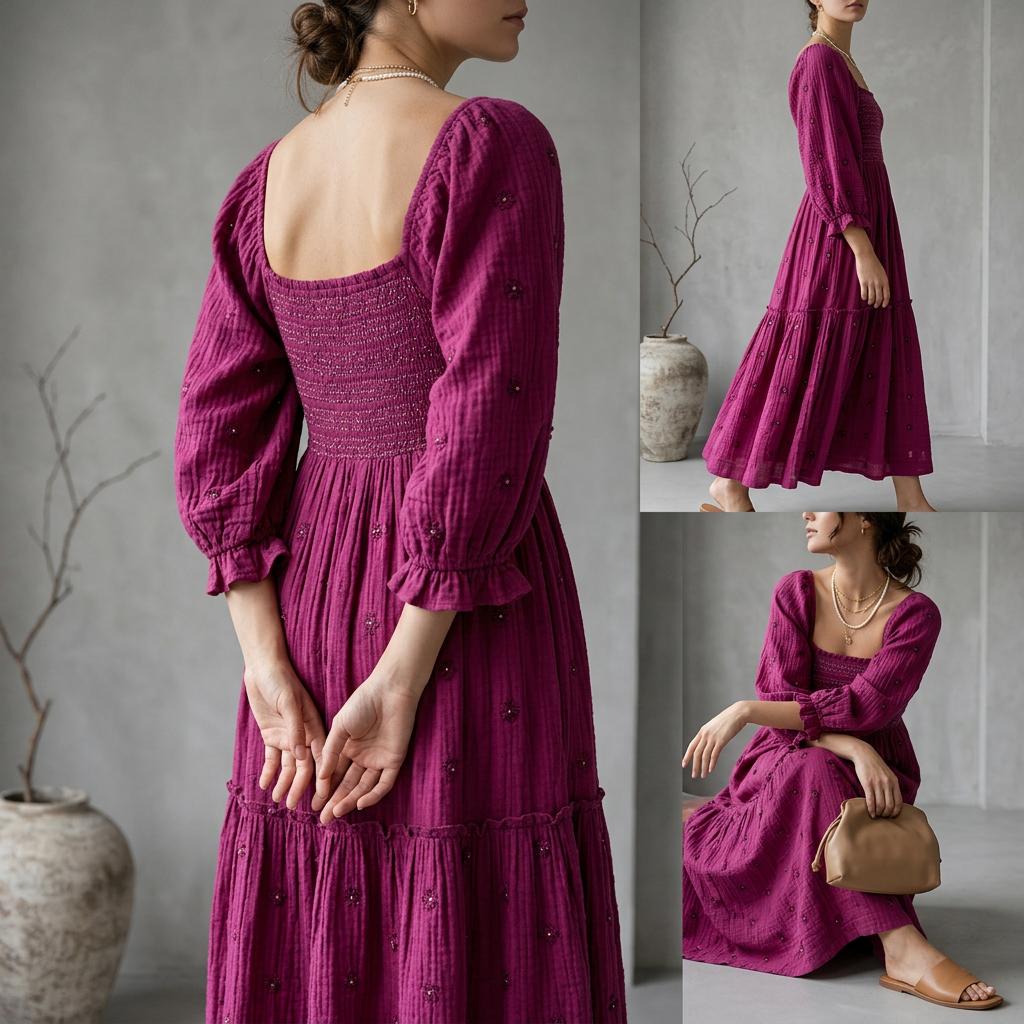 Sienna Puff Sleeve Midi