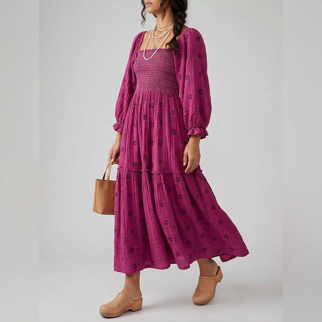 Sienna Puff Sleeve Midi