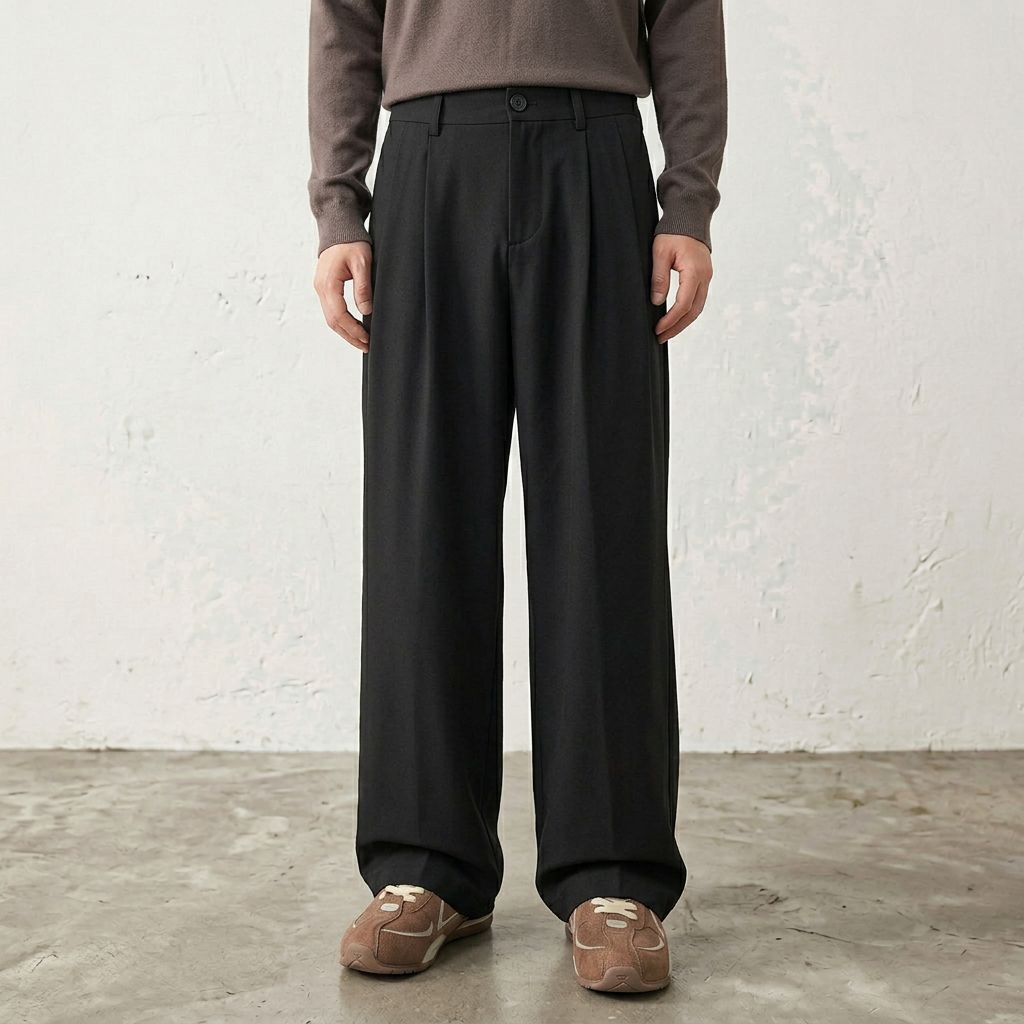 Enzo Tailored Wide-Leg Pants