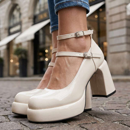 Camille Double Strap Heels