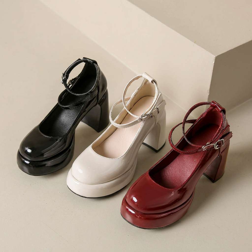 Camille Double Strap Heels