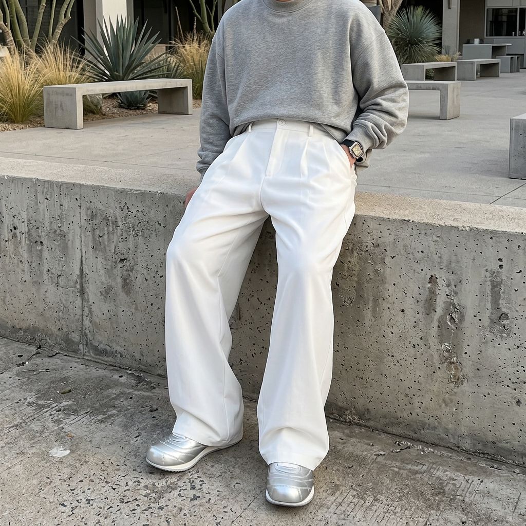 Enzo Tailored Wide-Leg Pants