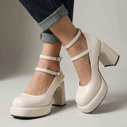 Camille Double Strap Heels