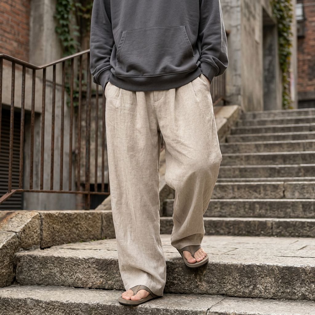 Torino Loose Fit Linen Pants