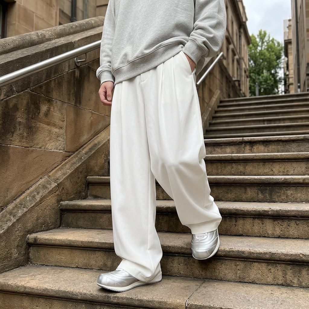 Enzo Tailored Wide-Leg Pants