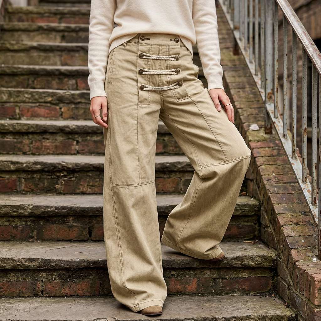 Sorrento Utility Wide-Leg Pants