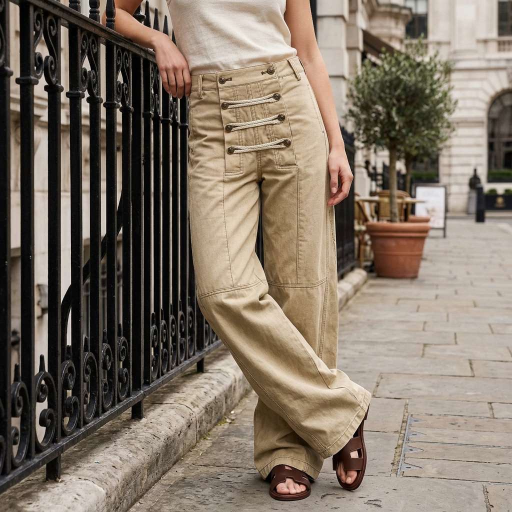 Sorrento Utility Wide-Leg Pants