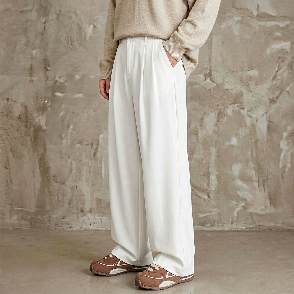 Enzo Tailored Wide-Leg Pants
