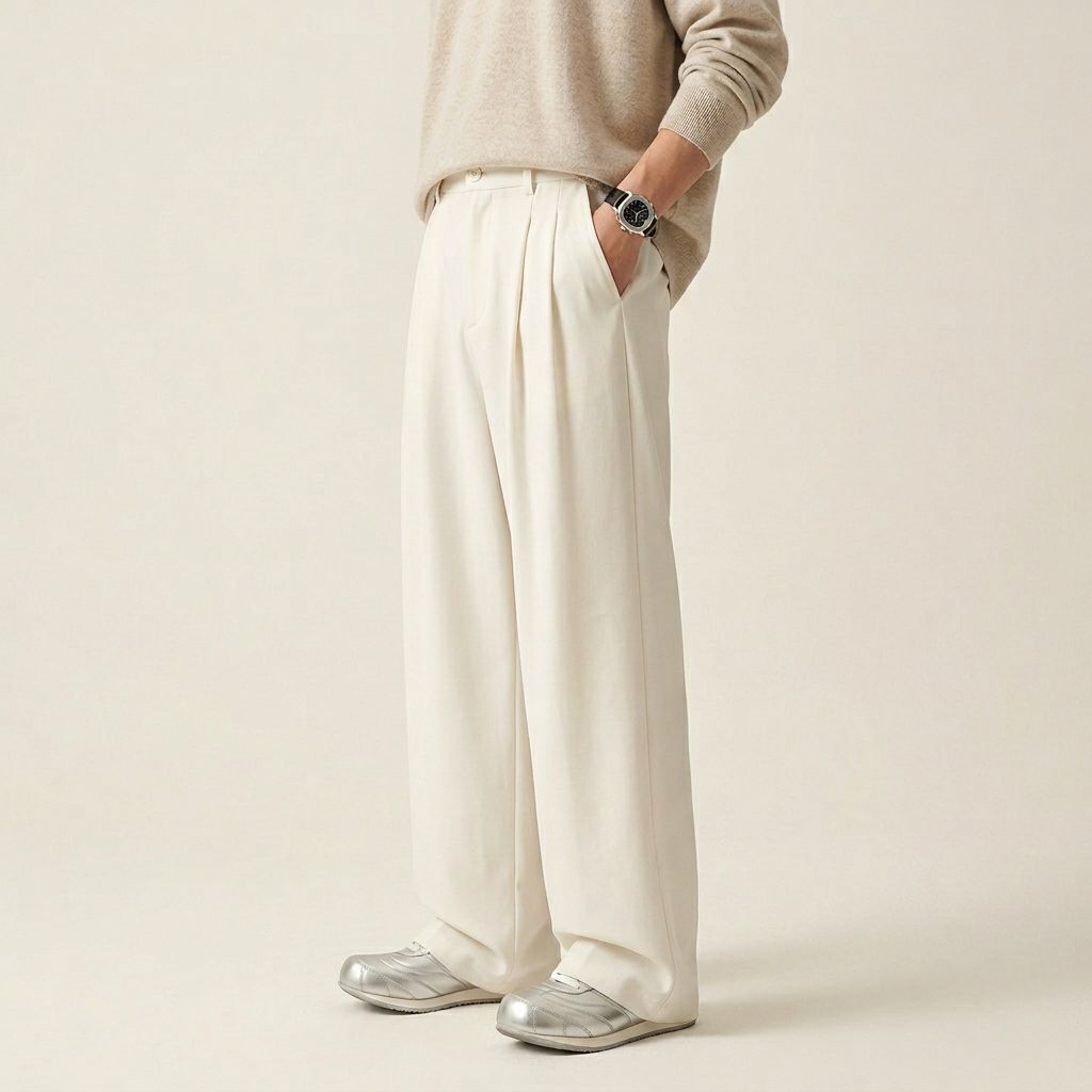Enzo Tailored Wide-Leg Pants