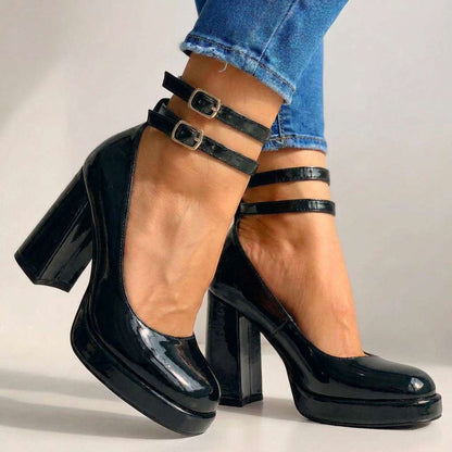Camille Double Strap Heels