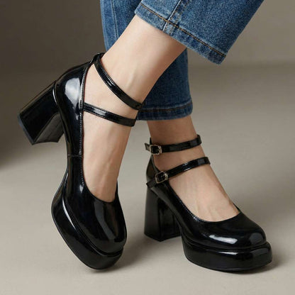 Camille Double Strap Heels