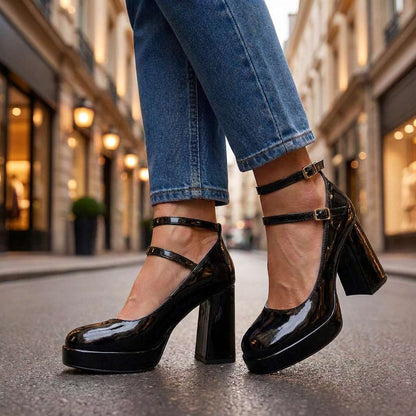 Camille Double Strap Heels